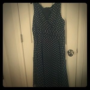 Black polka dot dress